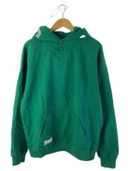 ロゴフードパーカー/XL/コットン/GRN