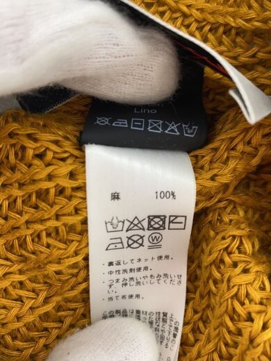 商品画像：ニットキャップ/--/リネン/キャメル/無地/メンズ 5