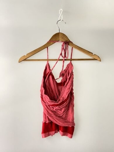 商品画像：キャミソール・タンクトップ/2/コットン/RED/ボーダー/357-01-18040// 2