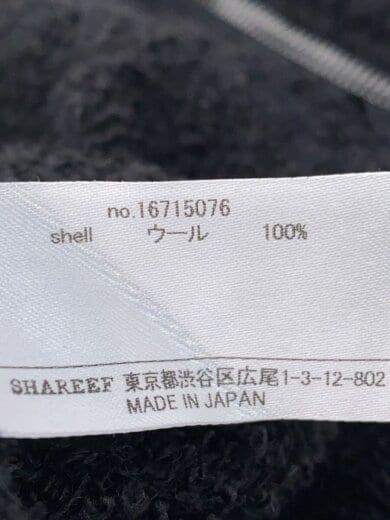 商品画像：ニット・セーター(薄手)/1/ウール/BLK/無地/RING YARN ZIP PULL-OVER/16715 4