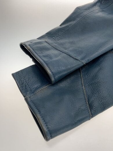 商品画像：シングルライダースジャケット/2/牛革/BLU/無地/AD22aw-10 5