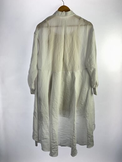 商品画像：フィッシュテールシャツワンピ/襟汚れ有/長袖ワンピース/0/ポリエステル/WHT 2