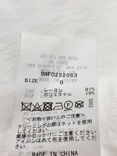 商品画像：フィッシュテールシャツワンピ/襟汚れ有/長袖ワンピース/0/ポリエステル/WHT 4