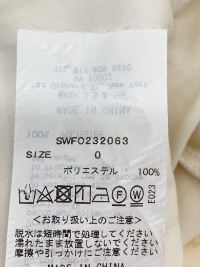 商品画像：フィッシュテールシャツワンピ/襟汚れ有/長袖ワンピース/0/ポリエステル/WHT 5