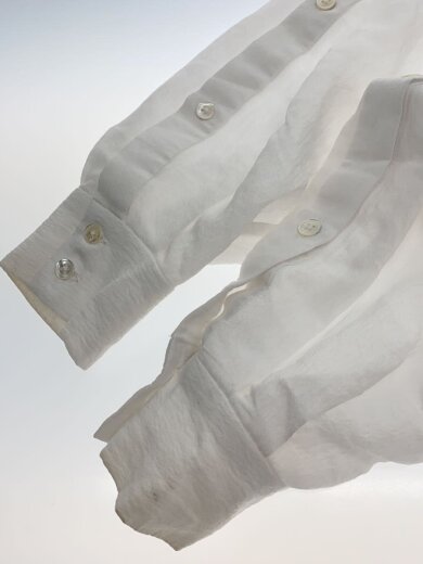 商品画像：フィッシュテールシャツワンピ/襟汚れ有/長袖ワンピース/0/ポリエステル/WHT 6