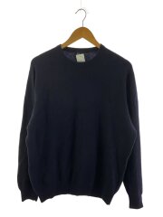 JOS.A.BANK/100％カシミヤクルーネックニット/L/カシミア/NVY/無地