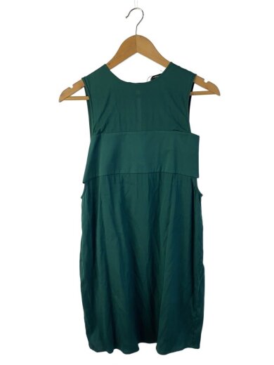 商品画像：ウエストマークワンピース/ノースリーブワンピース/0/シルク/GRN/無地 1