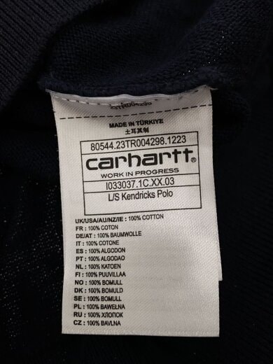 商品画像：L/S KENDRICKS POLO/ポロシャツ/L/コットン/ネイビー 4