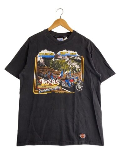 商品画像：Tシャツ/XL/コットン/ブラック/HARLEY DAVIDSON STURGIS 50TH 1990 TEE// 1