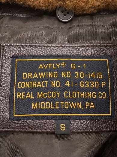 商品画像：レザージャケット・ブルゾン/S/レザー/BRW/TYPE G-1/ワッペンカスタム/30-1415 3