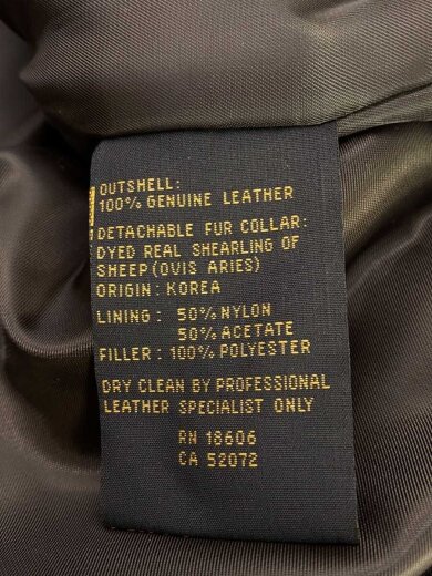 商品画像：レザージャケット・ブルゾン/S/レザー/BRW/TYPE G-1/ワッペンカスタム/30-1415 4