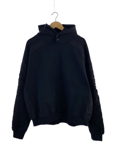 商品画像：xtonz/パーカー/L/コットン/BLK/シャーリングナイロンコットンフーディー 1