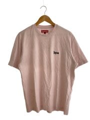 Tシャツ/L/コットン/PNK/ロゴ刺繍Ｔシャツ