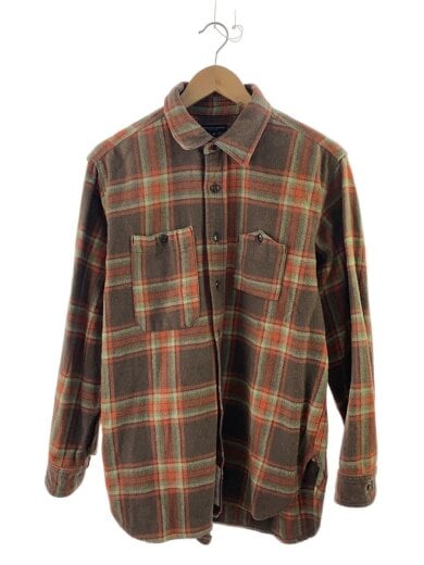 商品画像：山ポケ/ワークシャツ/ネルシャツ/M/コットン/BRW/チェック 1