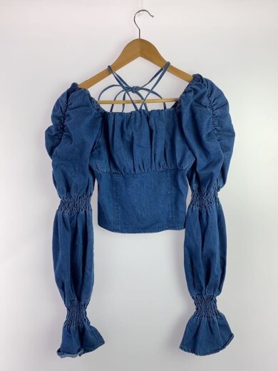 商品画像：DENIM GATHER RIBBON BLOUS長袖ブラウス/FREE/デニム/IDG/030HSA30-36 2