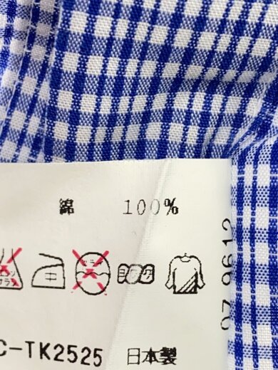 商品画像：長袖シャツ/--/コットン/BLU/チェック/immd-tp4321/80s im miyake design st 4