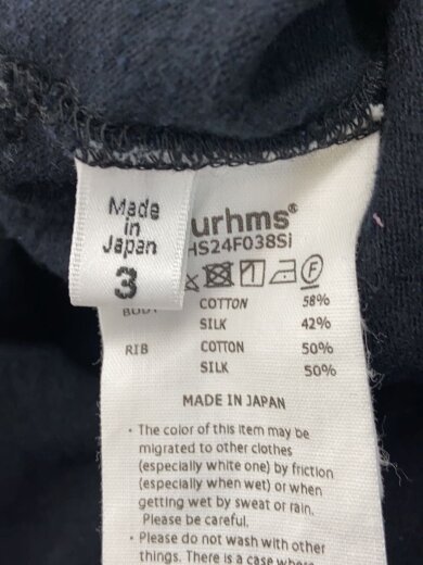 商品画像：トップス/3/コットン/BLK/無地/BHS24F038Si 4