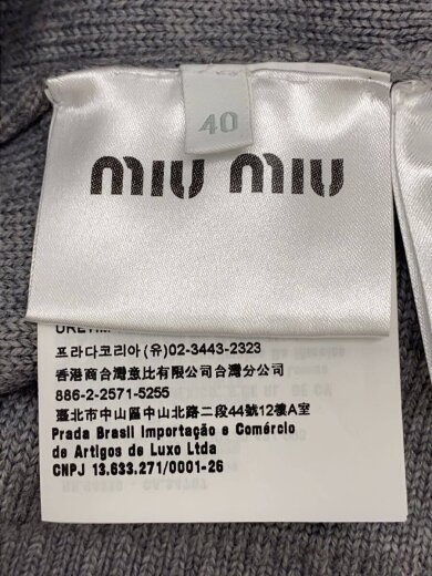 商品画像：L/ニットミニスカート/40/ウール/GRY/ロゴウエストバンド/MMG402 1V8X// 5