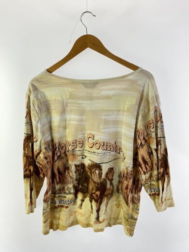 商品画像：take two/7分袖カットソー/3L/コットン/CRM/総柄 2