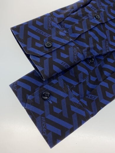 商品画像：長袖シャツ/40/コットン/BLU/総柄/0443D8BA786B1 6