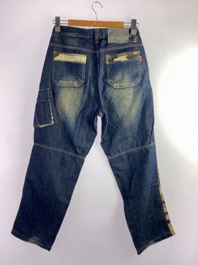 商品画像：カモフラ切替/ストレートパンツ/76/デニム/IDG/破れ有 2