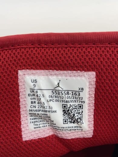 商品画像：ローカットスニーカー/27cm/RED/553558-163/AIR JORDAN 1 LOW 5