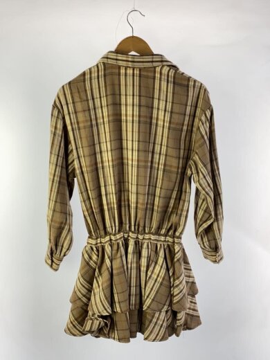 商品画像：長袖ワンピース/FREE/ポリエステル/BRW/チェック/072550343301 2