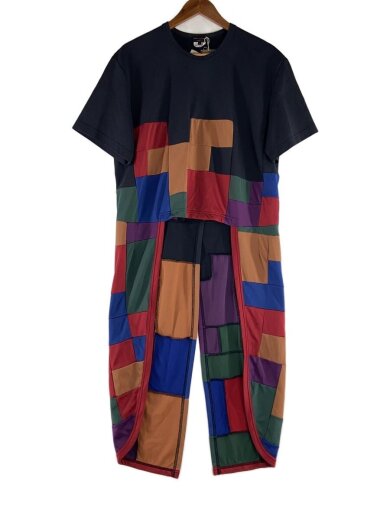 商品画像：AD2025/パッチワークTシャツ/Tシャツ/M/ポリエステル/GRY/総柄/PP-T011-051-1-3 1