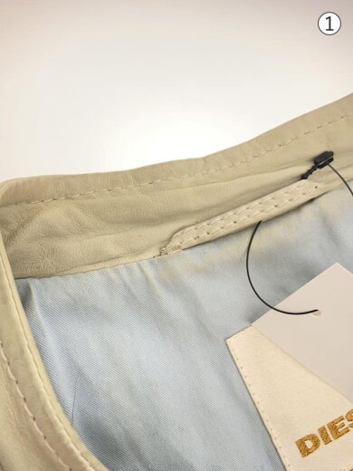 商品画像：I/バックパッチパイピングテ/L/レザー/CRM/無地// 6