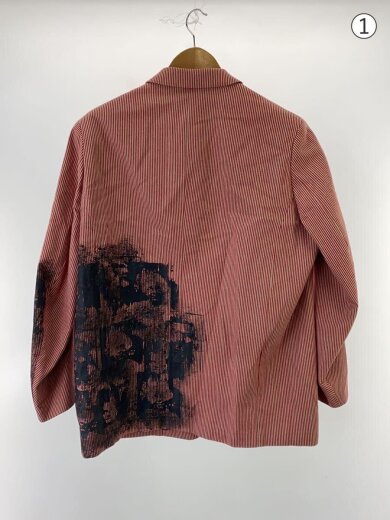 商品画像：J/SEMI-DOUBLE/テーラードジャケット/S/コットン/RED/ストライプ/1901SK10// 2