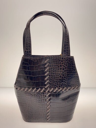 商品画像：クロコ/ヴィンテージ/ハンドバッグ/レザー/ブラウン// 3