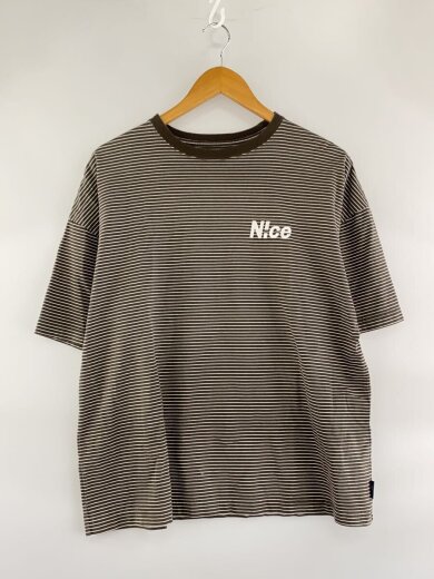 商品画像：ROUND LOGO BORDER TEE/Tシャツ/M/コットン/BRW/ボーダー// 1