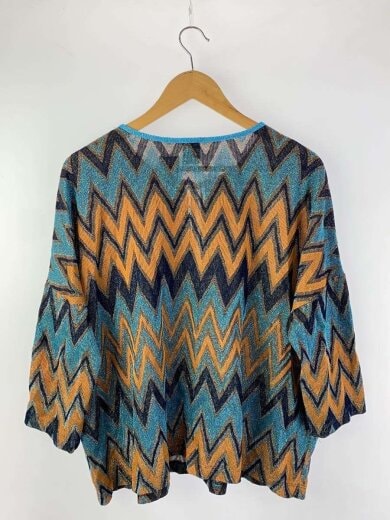 商品画像：長袖ブラウス/XL/コットン/BLU/総柄/2DJ00098 2J002L 2