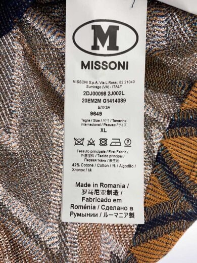 商品画像：長袖ブラウス/XL/コットン/BLU/総柄/2DJ00098 2J002L 4