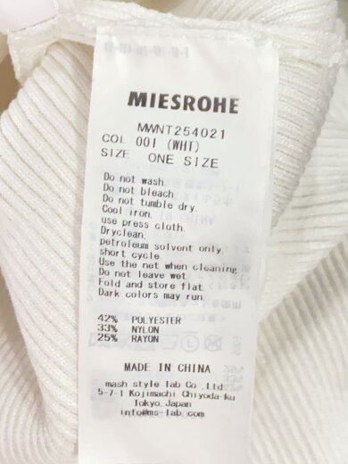 商品画像：トップス/one/ポリエステル/WHT/MWNT254021 3