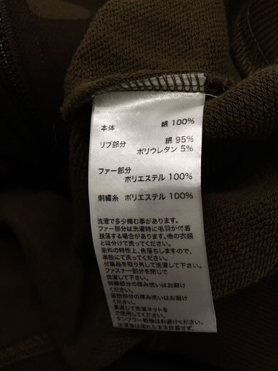 商品画像：FAUX FUR CROSS ZIP HOODIE/ジップパーカー/M/コットン/GRN/カモフラ 4