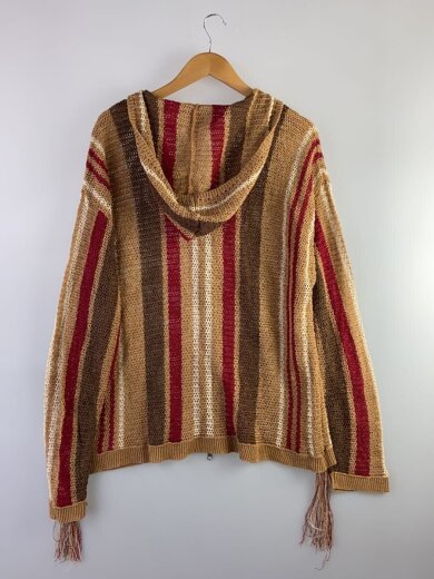 商品画像：STRIPE MESH KNIT HOODIE/パーカー/2/コットン/BEG/ストライプ/25KO-SS07// 2