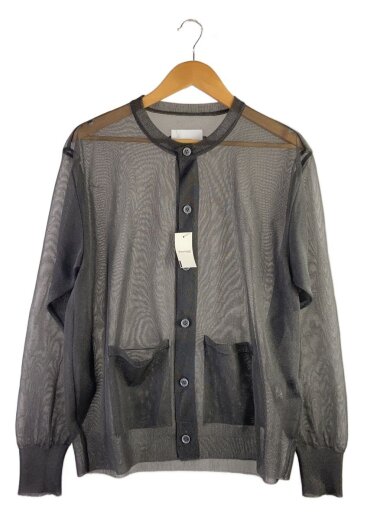 商品画像：24SS/SHEER KNIT CREW NECK/カーディガン(薄手)/S/ナイロン/GRY/無地/ST.// 1