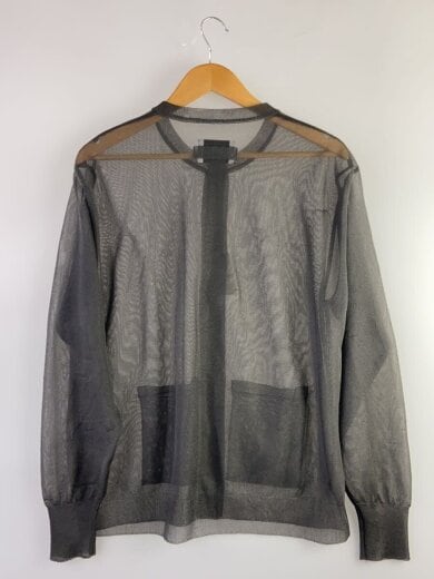 商品画像：24SS/SHEER KNIT CREW NECK/カーディガン(薄手)/S/ナイロン/GRY/無地/ST.// 2