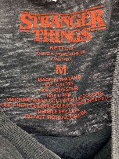 商品画像：STRANGER THINGS/Tシャツ/M/コットン/BLK// 3