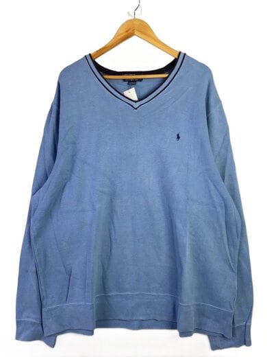 商品画像：スウェット/XXL/コットン/BLU/オーバーサイズ Vネックスウェットプルオーバー/? NULL ? 1