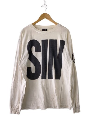 商品画像：SIN L/S TEE/長袖Tシャツ/XL/コットン/WHT/SM-A21-0000-015// 1