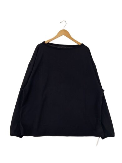商品画像：ニット・セーター(薄手)/WAFFLE LONG SLEEVE TEE/ポリエステル/ブラック// 1