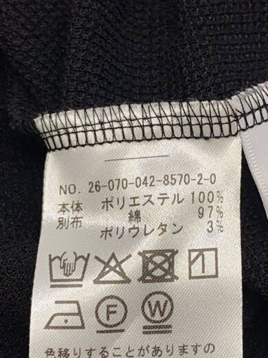 商品画像：ニット・セーター(薄手)/WAFFLE LONG SLEEVE TEE/ポリエステル/ブラック// 4