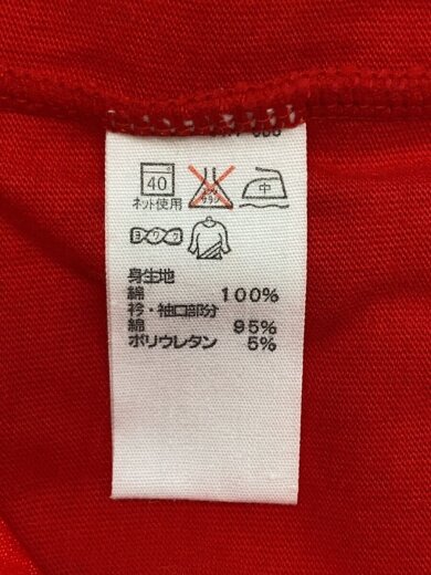 商品画像：Tシャツ/S/コットン/レッド/リンガーポニー無し// 4