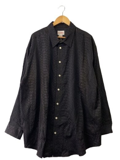 商品画像：Fake Python Shirt/長袖シャツ/M/ポリエステル/BLK/G12SH020// 1