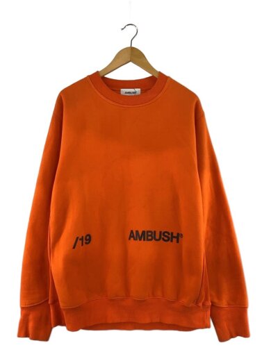 商品画像：CREWNECK SWEAT SHIRT/3/コットン/ORN/12111841/汚れ有/毛羽立ち有 1
