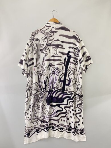 商品画像：シャツワンピース/FREE/レーヨン/WHT/総柄// 2