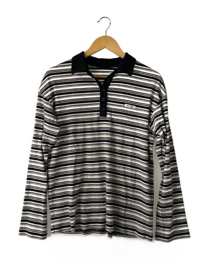 商品画像：xMICHIX/POLO SH/長袖Tシャツ/2/コットン/BLK/ストライプ/030JSA01-0261// 1