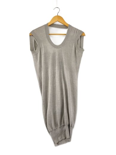 商品画像：ホルターネックニットミニノースリーブワンピース/XS/ウール/GRY/無地// 1